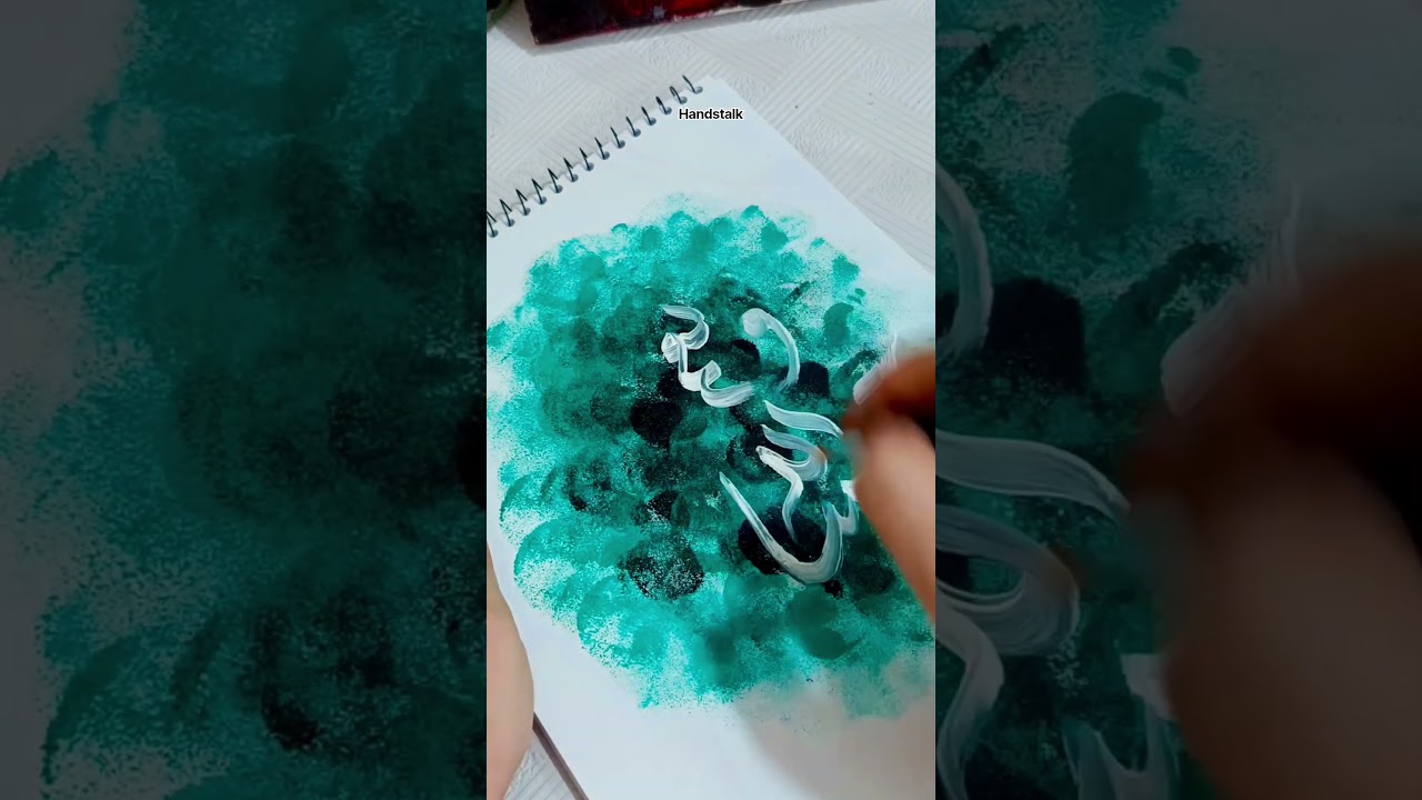 arabic calligraphy painting easy for beginners #arabiccalligraphy #art #artshorts #shorts