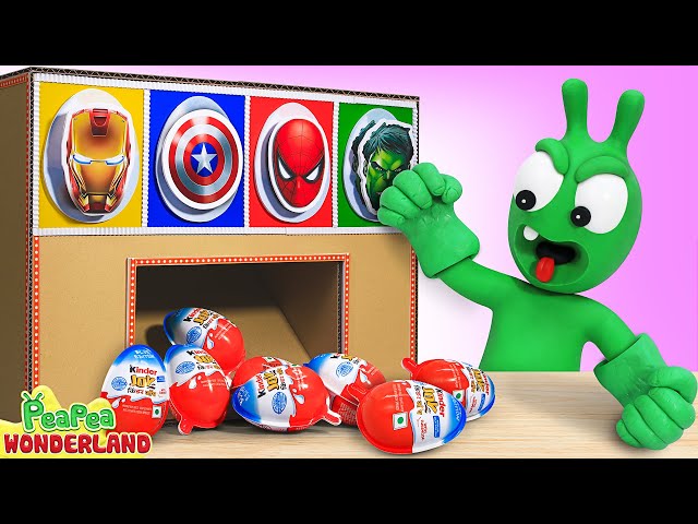 Pea Pea Explores Superhero Surprise Eggs | PeaPea Wonderland - Funny Cartoon For kids class=