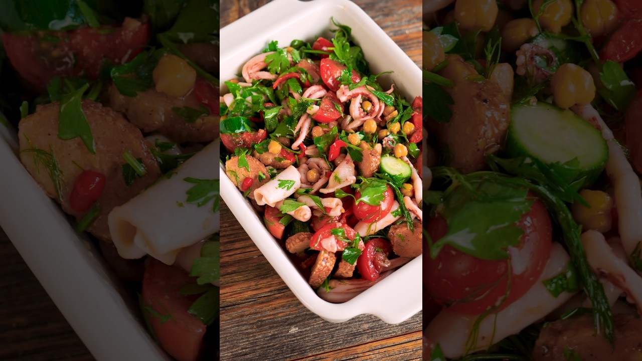 Yeni Favorinizle Tanışın: KALAMAR SALATASI 🦑🥗🥒🍅 Yeni Favorinizle Tanışın: KALAMAR SALATASI 🦑🥗🥒🍅