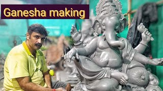 sculpting of Swami samarth pose Ganesh idol ! clay modeling #ganpati making #marathiculture