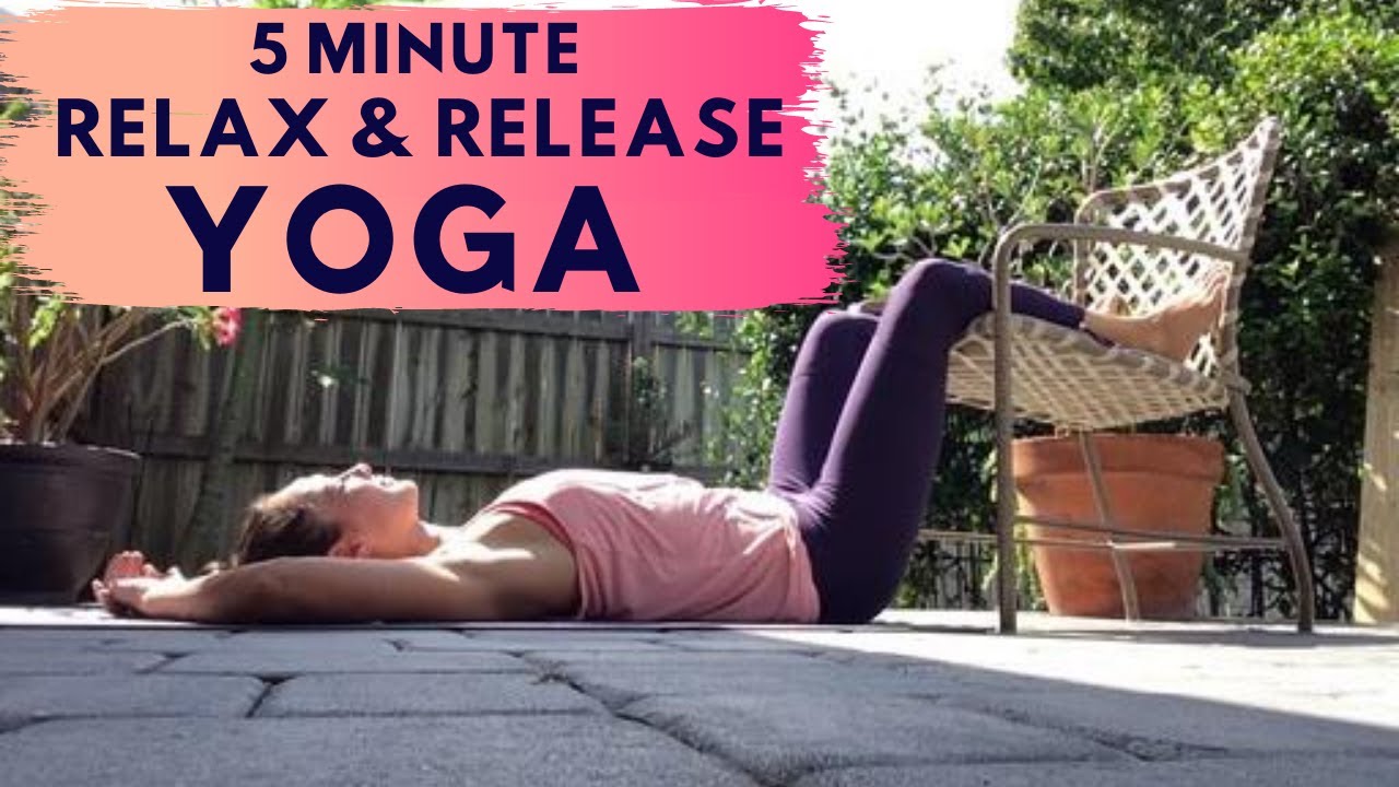 5 Minute Stress Relief Yoga | Relax & Release | All Levels - YouTube