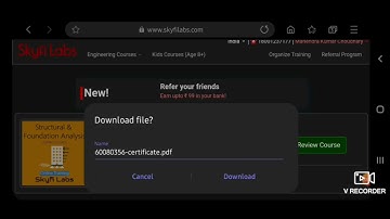 Download certificate from Skyfi Labs | Mahendra