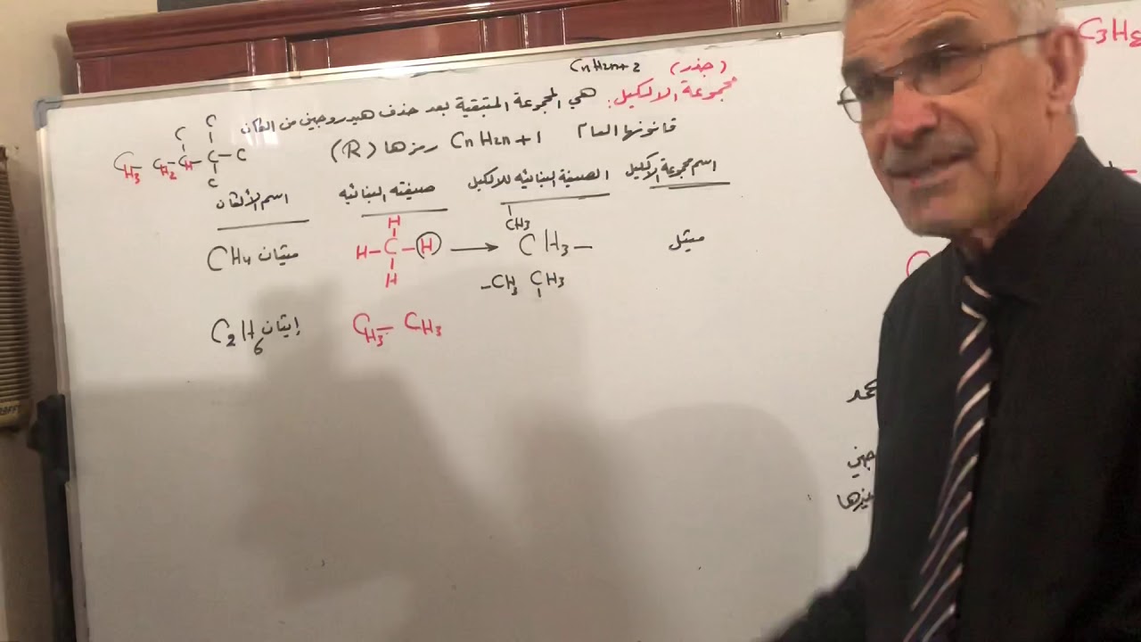 الدرس الرابع كيفية الحصول على ألكيل من الكان