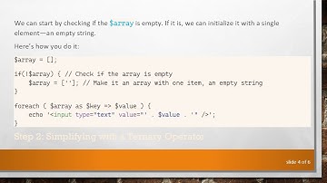 How to Create a Single Loop with foreach When an Array is Empty