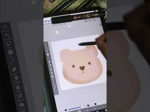 How to draw a bear || Cute Bear illustration in ibis paint x