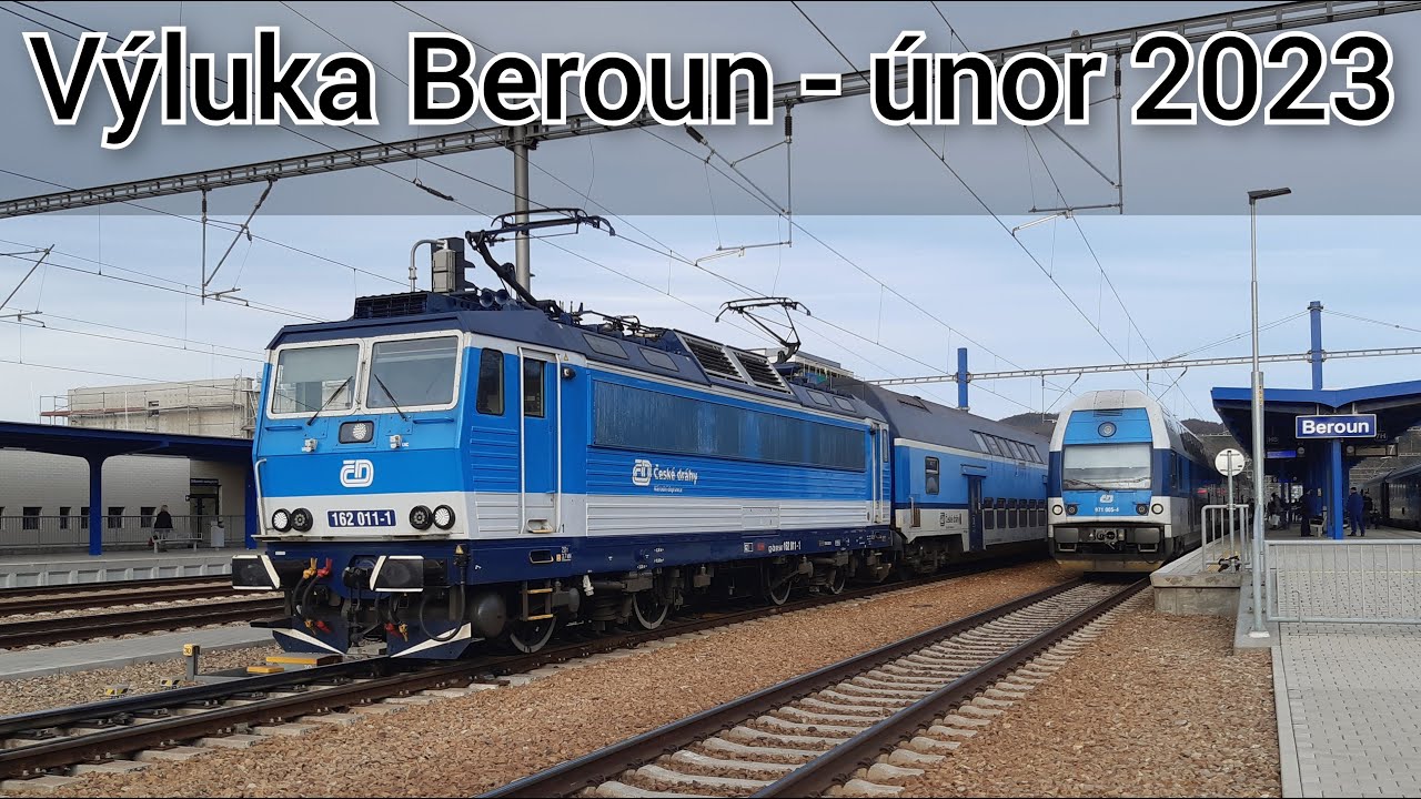 Vlaky Beroun při výluce - únor 2023