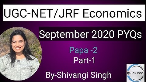 🎓 UGC NET Economics September 2020| Economics NET PYQs| Part-1 📘