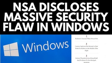 NSA discloses major security flaw in Windows 10