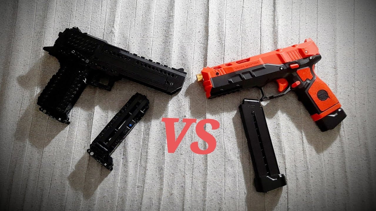 Lego Gun VS Half Dart Blaster 🤯 (SIDE TO SIDE!)