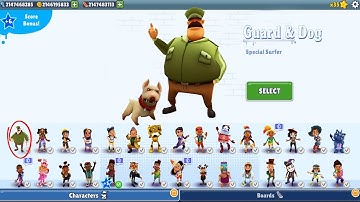 Subway Surfers - Guard and Dog Unlocked Update Mod - All Characters Unlocked and All Boards Gameplay