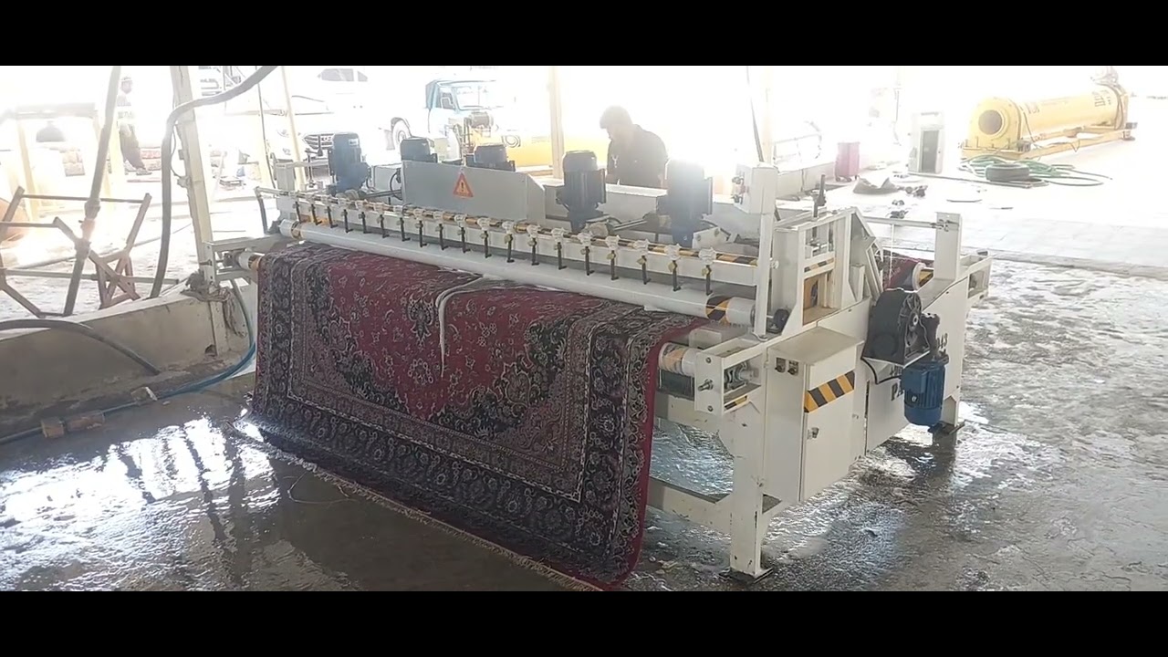 دستگاه قالیشویی اتوماتیک میزی فوق کم استحلاک با راندمان کاری بالا 