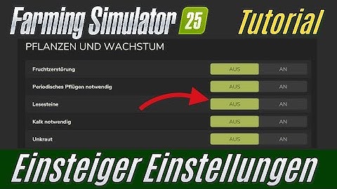 LS25 Tutorial: Einstellungen für Einsteiger
