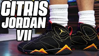 2022 Air Jordan 7 Citrus Review And On Foot in 4K !
