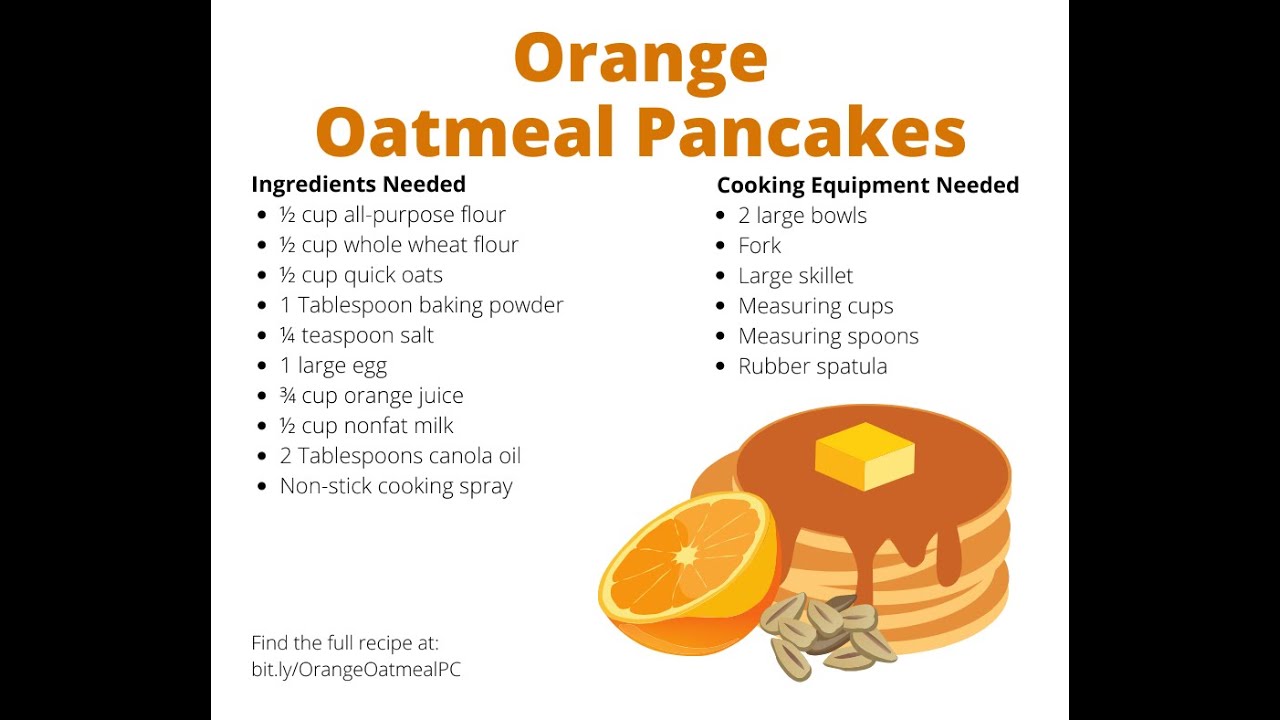 Oatmeal pancake with orange
