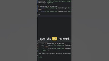 Substring of a string in #python - #tip 87