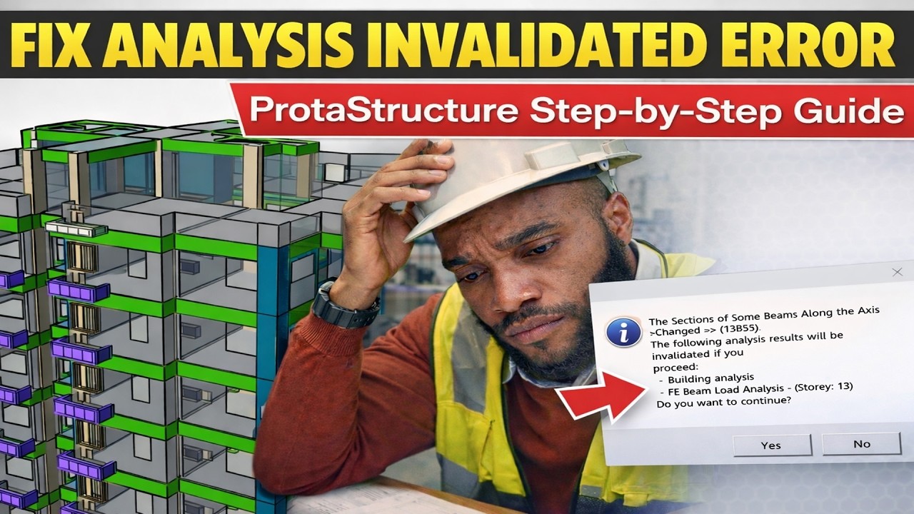 How to Fix Analysis Invalidated Error in ProtaStructure | Step-by-Step ...