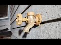 Outside Faucet Replacement. Замена садового крана