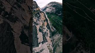 Flying Through A Waterfall 😍😍😍🪂 #Nature #Swiss #Basejump