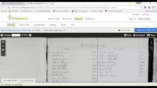Finding Unindexed Records at FamilySearch