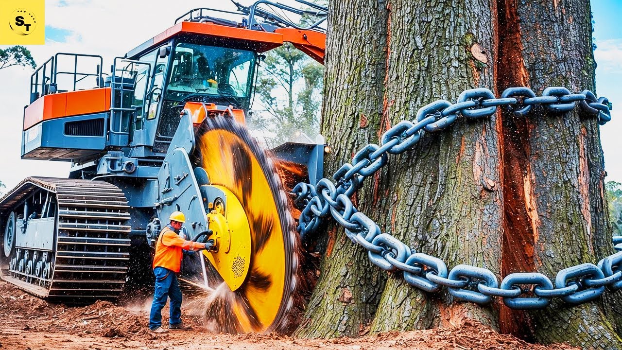 Extreme Dangerous Fastest Big Chainsaw Cutting Tree Machines | Monster ...