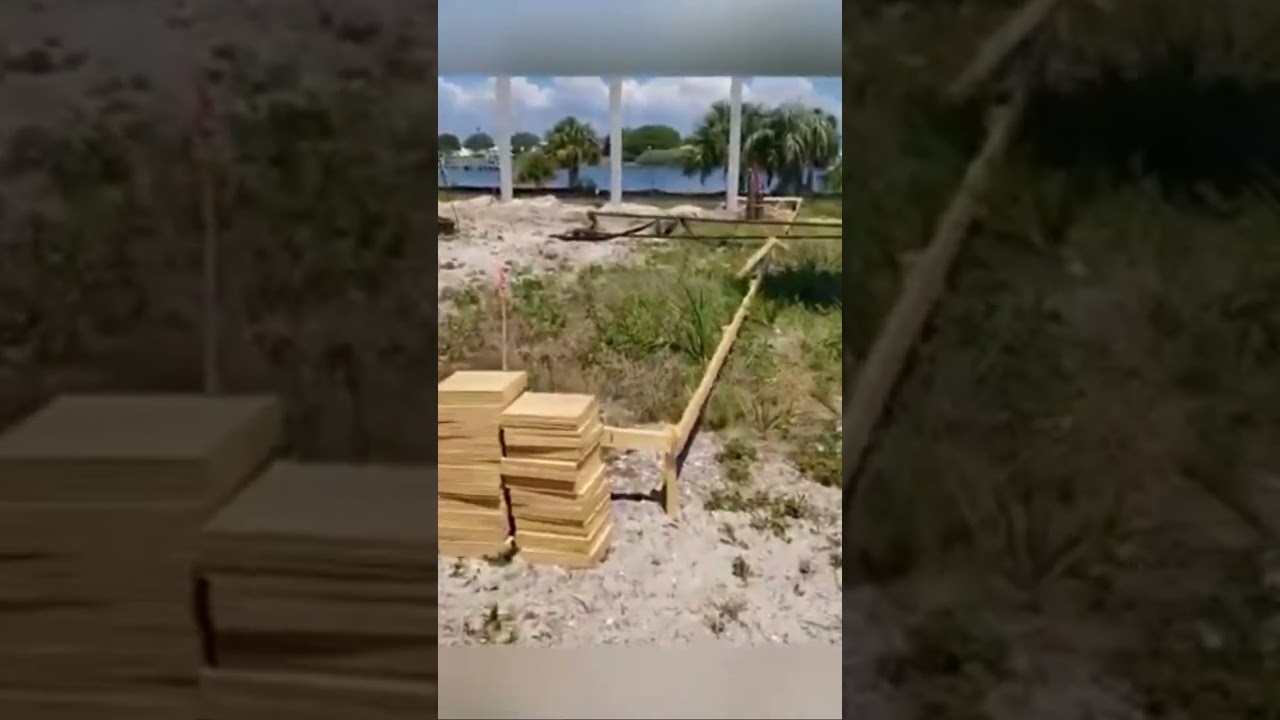 What we use to set our concrete piles for an ICF Beach house 