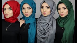 4 Simple Hijab Styles Using Pashmina Scarves