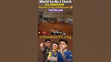 Monster Jonathan 1v4 Team Xspark Unbelievable 😍 World ka No.1 Clutch #jonathan #pubg #bgmi