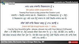 Aath Pehar Salahe | Bhai Harjinder Singh Ji | Punjabi , English Lyrics & Meaning | Gurbani | 4k 60