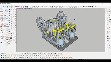 TWIN CYLINDER SIDE BEAM STEAM ENGINE