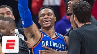 Russell Westbrook's 18th triple-double capped off by second-career game-winner | ESPN