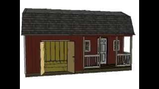 12x24 barn with porch plans 12 wide x 24 long small barn plans all 