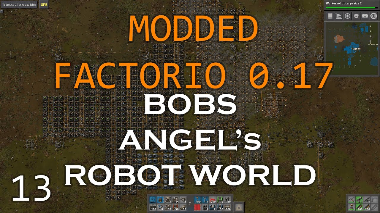 Modded Factorio 0.17  - Bobs - Angel's - Robot World - Ep 13 - BEAUTIFUL SETUPS!