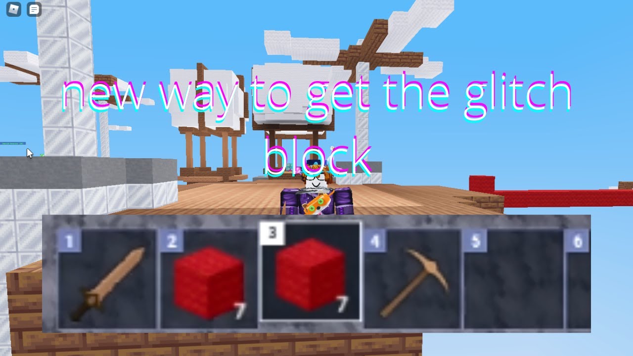 new way to get the glitch block roblox bedwars - YouTube