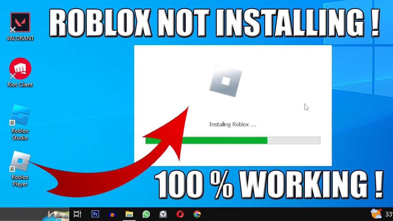 cannot continue installing because another roblox player installer