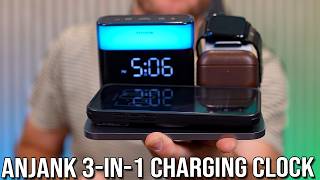 ANJANK 5-in-1 Magsafe Apple Charging Station w/ Alarm Clock