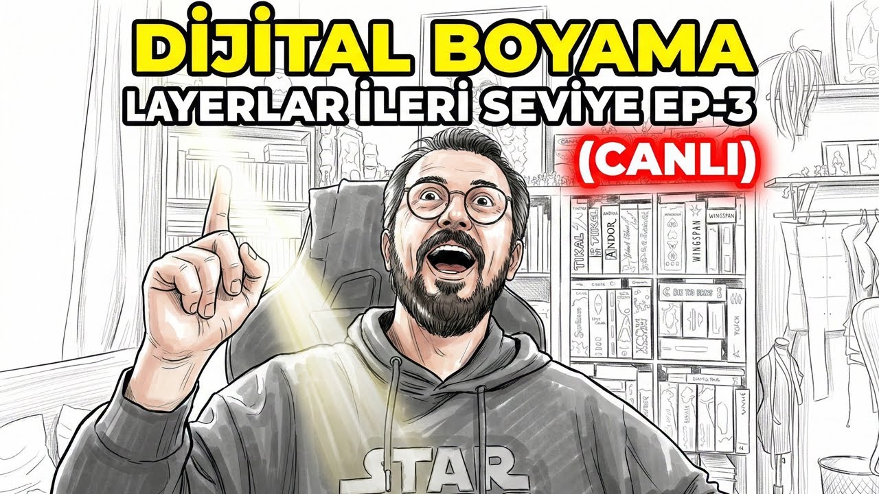 (CANLI) DİJİTAL BOYAMA-LAYERLAR İLERİ SEVİYE EP-3 |  Sıfırdan Profesyonelliğe