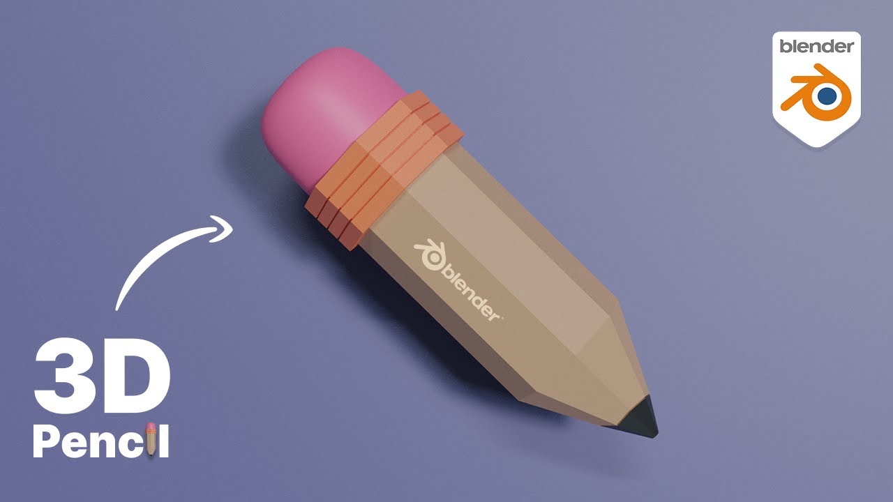 Create a Realistic 3D Pencil in Blender | Easy 3D Modeling Tutorial ...