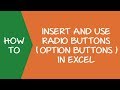 How to Insert and Use a Radio Button (Option Button) in Excel