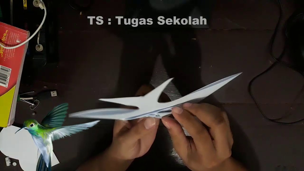  Cara  membuat  burung walet mainan  dari kertas  Tugas SBK 
