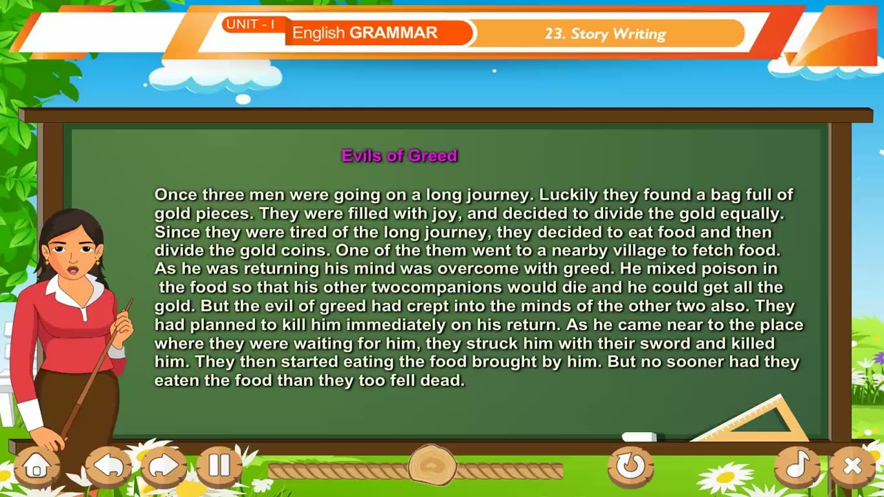 Ch 23 | Story Writing  | Grammar | Class 06 |  For children