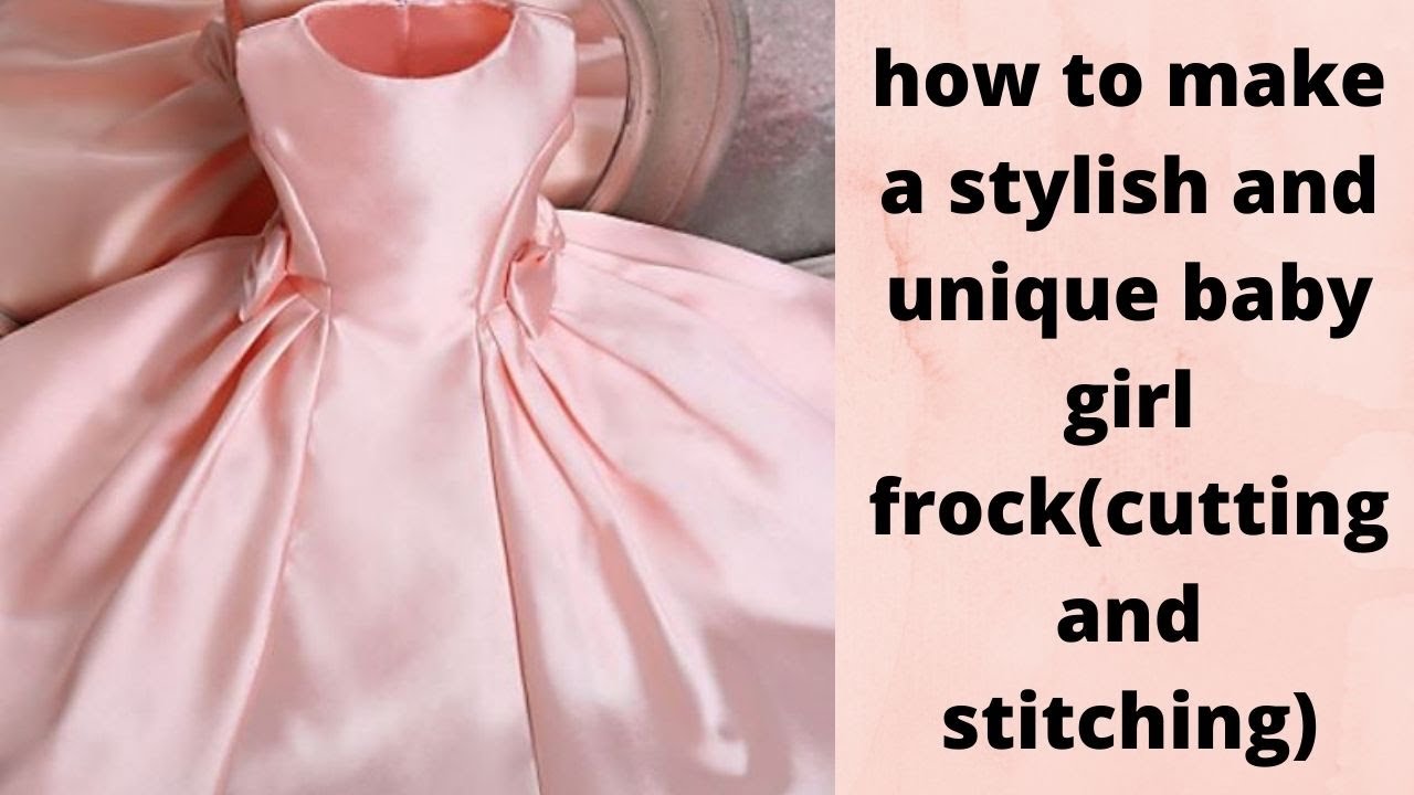 how to cut and sew a stylish and unique knife pleated baby girl frock with princess dart.