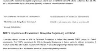 Masters in Geospatial Engineering in Ireland