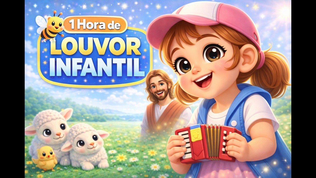 Louvor Infantil 1 Hora– Música Gospel Cristã, Jesus, Pintinho e Ovelhinhas”