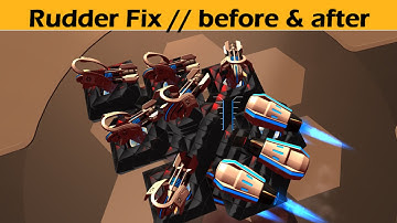 Robocraft // Rudder Fix // before & after