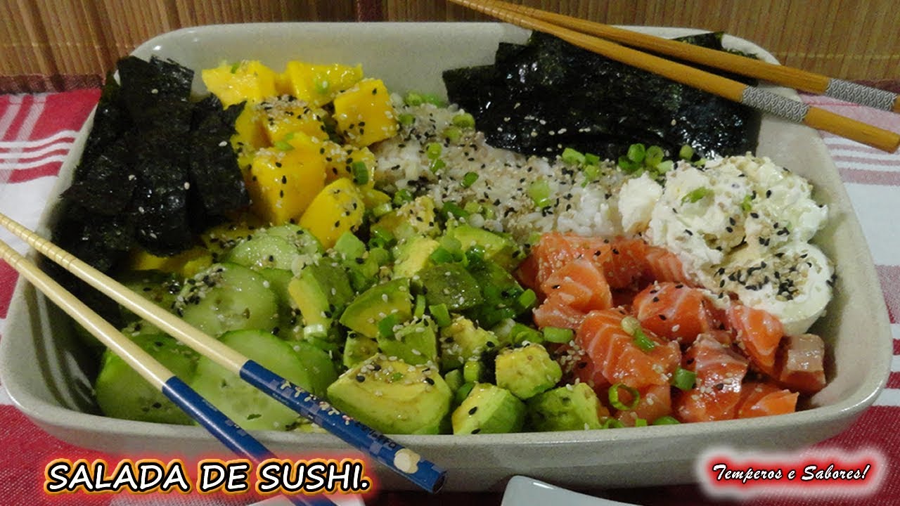 SALADA DE SUSHI única, muito saudável e deliciosa
