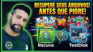 RECUVA vs TESTDISK: Qual o MELHOR recuperador GRÁTIS de 2026?