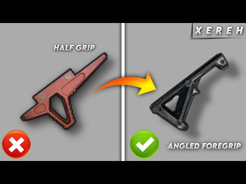 BEST GRIP: HALF GRIP VS ANGLED FOREGRIP - Get Zero Recoil Spray in  PUBGMOBILE & BGMI 