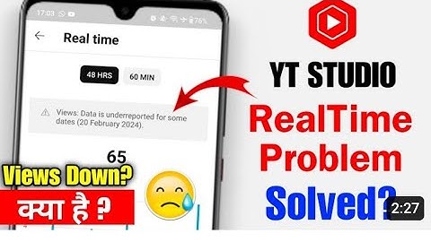 Views: Data is 😭||underreported for some|| dates (20 February 2024) YouTube studio problem|viral new