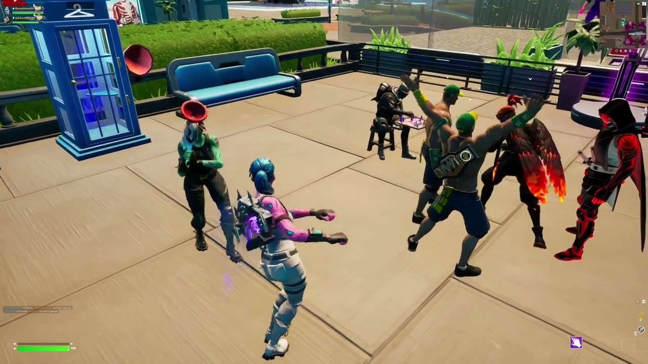 Flex with The OG Ghoul Trooper and OG Backbling Skull Trooper in Party Royale Fortnite
