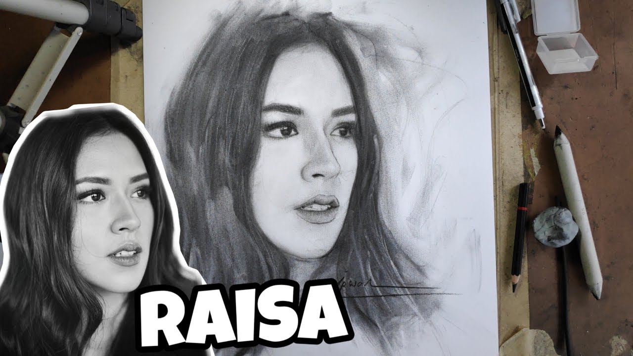 Sketsa Wajah Raisa Menggunakan Pensil Youtube